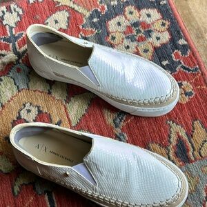 Armani Exchange sneakers size 6. Leather atheleisure style slip on